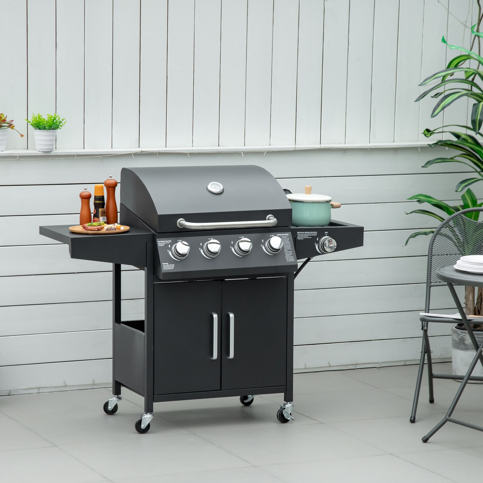 4 burner bbq sale discount